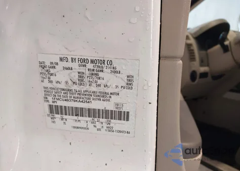 2009 Ford Escape Hybrid from USA, damaged, VIN 1FMCU49379KA42541